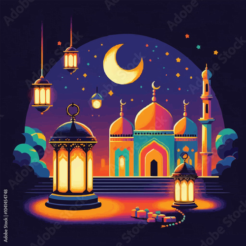 mosque at night