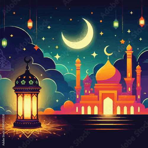 mosque at night
