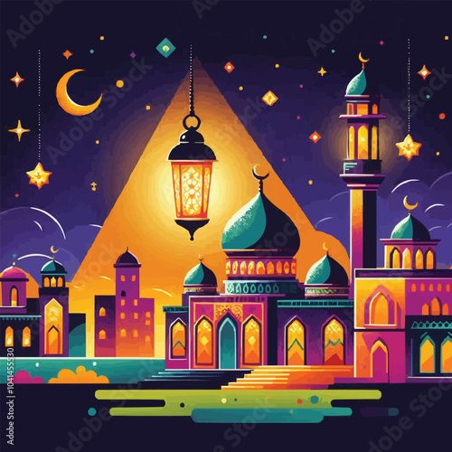 mosque at night
