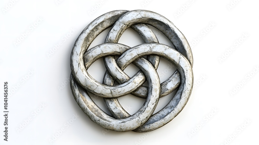 Antique celtic knot wall art in weathered metal with intricate interlacing design Antique celtic knot wall art in weathered metal with intricate interlacing design
