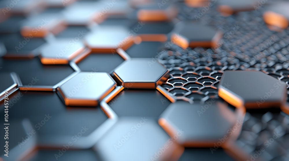 Obraz premium Highly detailed and complex 3D metallic mesh texture with a glossy reflective finish in silver and black Featuring sharp angular lines and an intricate geometric lattice pattern for a futuristic