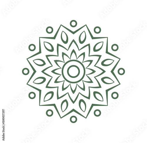 Beautiful flower art and mandala floral design
