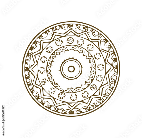 Beautiful flower art and mandala floral design
