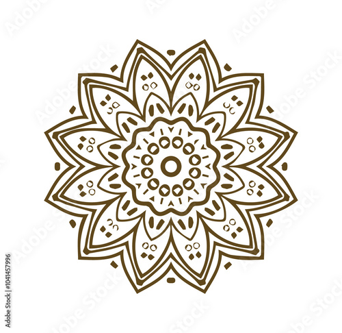 Beautiful flower art and mandala floral design
