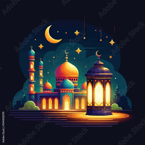 mosque at night