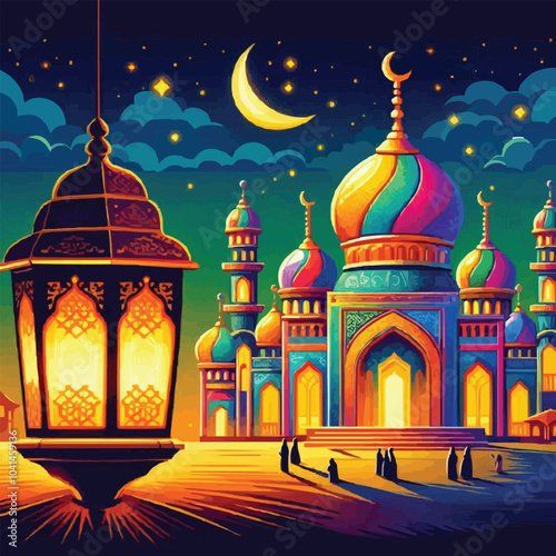 mosque at night