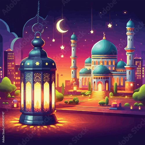 mosque at night