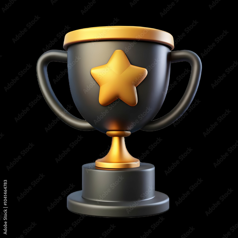 Glowing Trophy Silhouette on Black Background for Success Recognition, Employee Achievement, Team Celebrations Concept in Photo Stock Glowing Trophy Silhouette on Black Background for Success Recognition, Employee Achievement, Team Celebrations Concept in Photo Stock