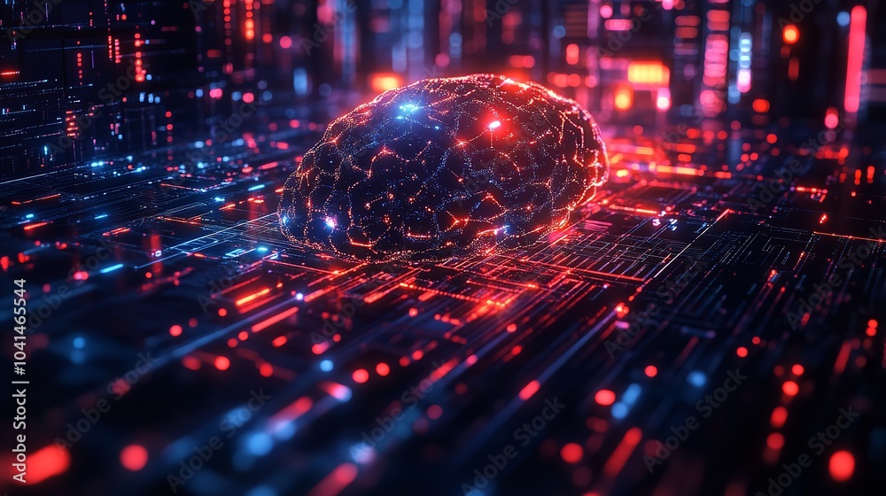 Digital Brain with Neural Network Connections Digital Brain with Neural Network Connections