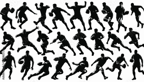 rugby silhouettes