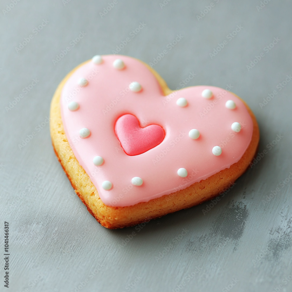Heart shaped cookie for Valentine day Heart shaped cookie for Valentine day