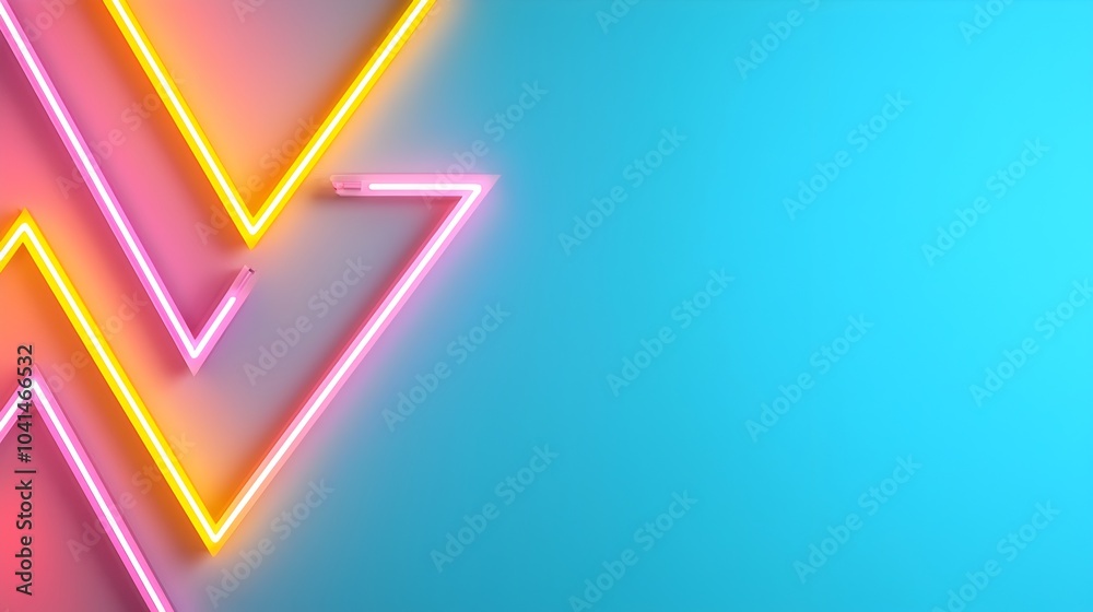 Glowing Neon Lit Triangular Grid Forming a Futuristic Wallpaper Design with Vibrant Contrast and Dimensional Visuals Glowing Neon Lit Triangular Grid Forming a Futuristic Wallpaper Design with Vibrant Contrast and Dimensional Visuals