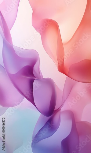 Abstract pink and purple shapes.