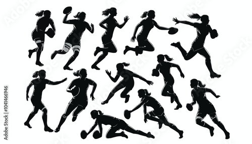 rugby silhouettes