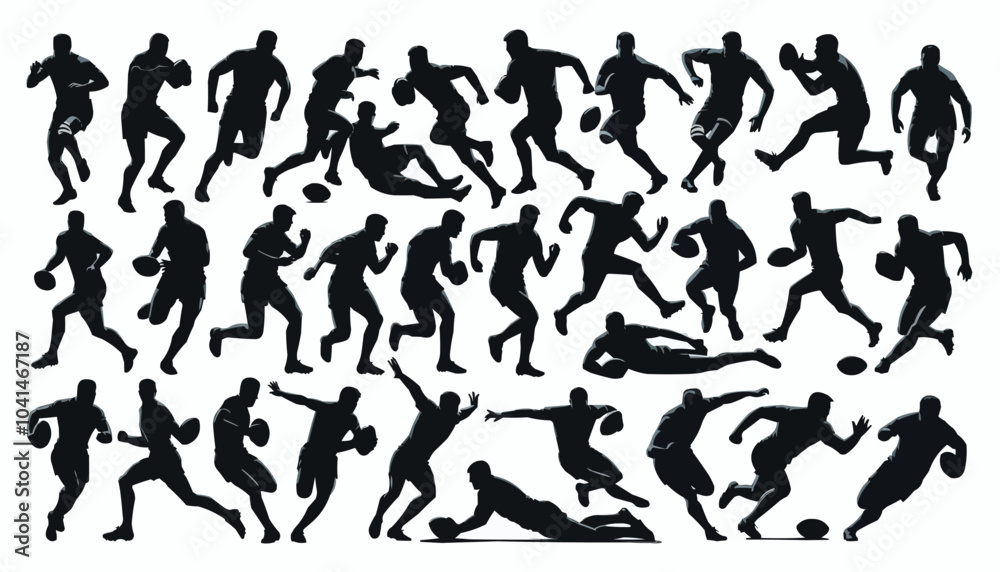 rugby silhouettes rugby silhouettes