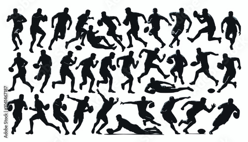 rugby silhouettes