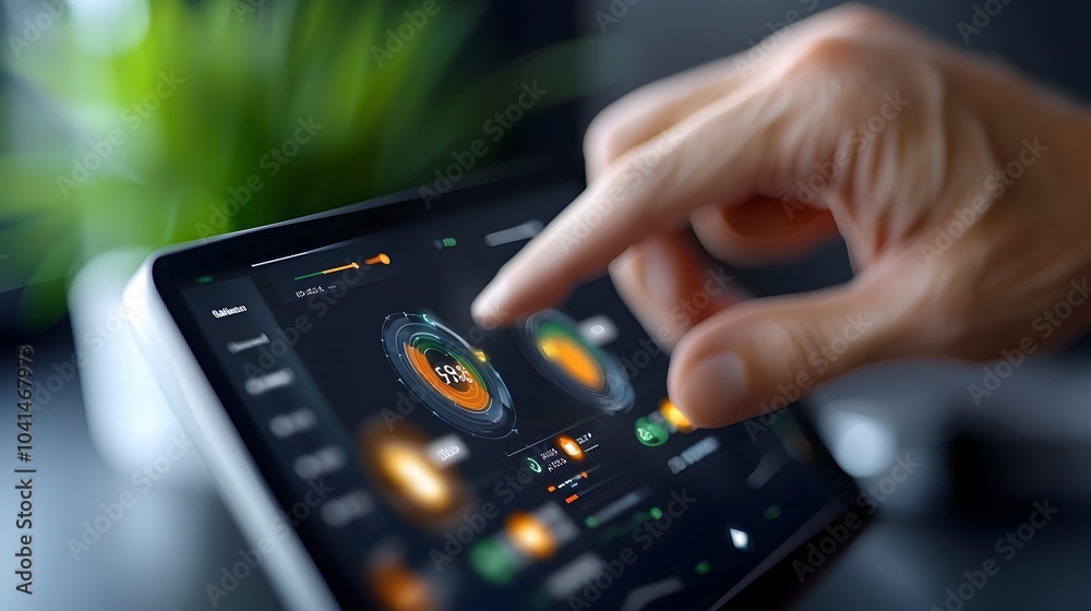 Sleek and Futuristic 3D Virtual Business Intelligence Dashboard Featuring a Sophisticated Technology Interface with Data Trends Analytics and Performance Metrics Sleek and Futuristic 3D Virtual Business Intelligence Dashboard Featuring a Sophisticated Technology Interface with Data Trends Analytics and Performance Metrics