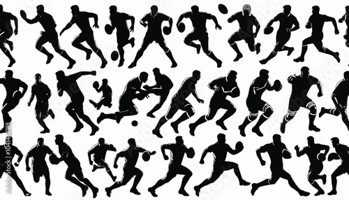 rugby silhouettes