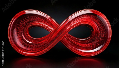 glass infinity symbol sign isolated background eternal eternity endless hand made blown art original 