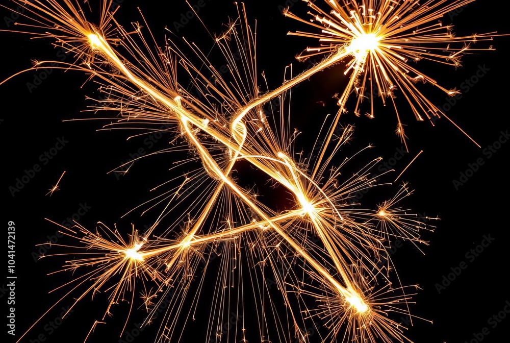 Sparkler Spirograph Long exposure of sparklers moved in geometri Sparkler Spirograph Long exposure of sparklers moved in geometri