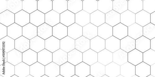 Gray, black, white beehive background. Honeycomb, bees hive cells pattern. Vector seamless geometric pattern. Modern mosaic hexagon grid texture.