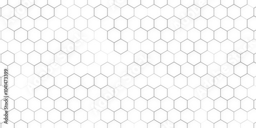 Gray, black, white beehive background. Honeycomb, bees hive cells pattern. Vector seamless geometric pattern. Modern mosaic hexagon grid texture.