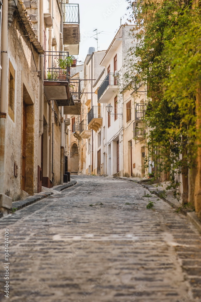street in the town of Sambuca in Sicily street in the town of Sambuca in Sicily