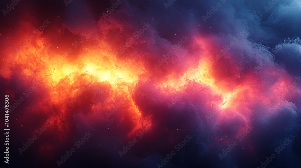 Abstract Fire and Smoke Design with Vibrant Colors Abstract Fire and Smoke Design with Vibrant Colors