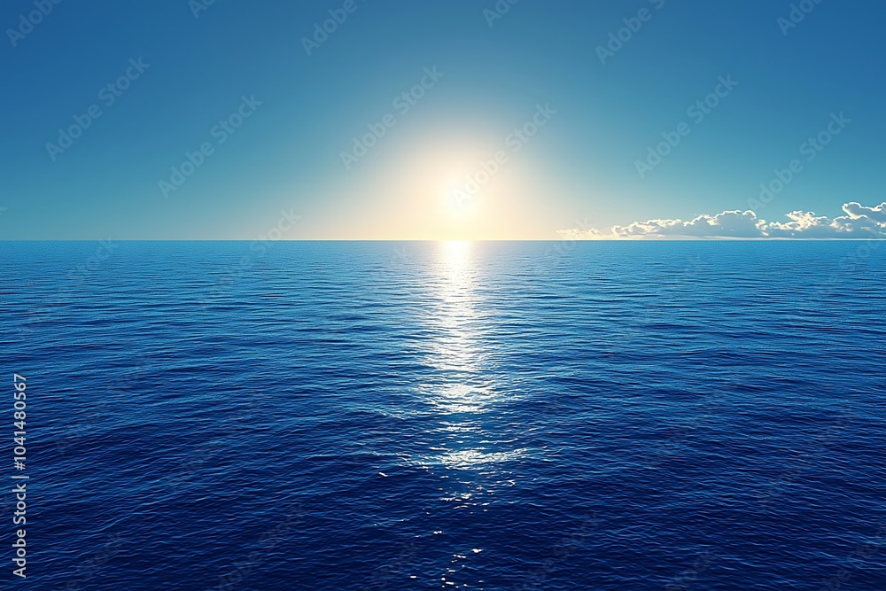 Ocean Waves Reflecting Sunlight on a Calm Day Ocean Waves Reflecting Sunlight on a Calm Day