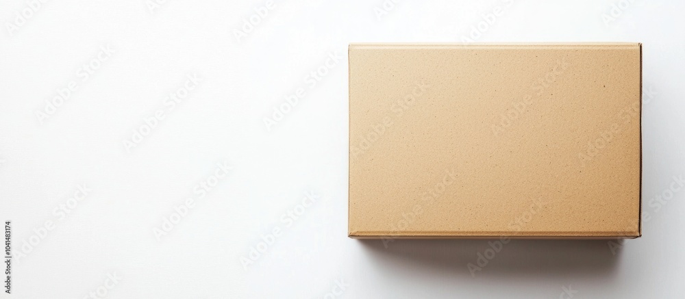 Box For Mail Parcels On A White Background Space For Text