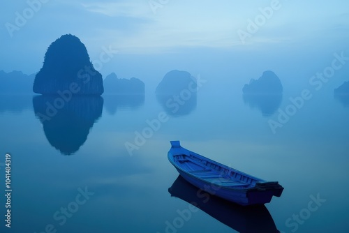 Unseen. Amazing Sunrise at Samet Nangshe, a Beautiful Seascape View in Phang-nga photo