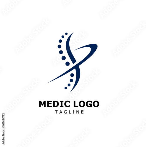 Back body spine chiropraktic logo vector. Therapy physical pain physiotherapy