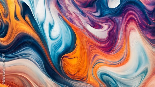 Endless Waves of Colorful Swirls and Abstract Fluid Forms, Uniting Energetic Strokes and Soft Blends of Warmth and Coolness to Create a Visual Symphony of Motion (8)