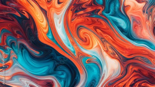 Endless Waves of Colorful Swirls and Abstract Fluid Forms, Uniting Energetic Strokes and Soft Blends of Warmth and Coolness to Create a Visual Symphony of Motion (47)