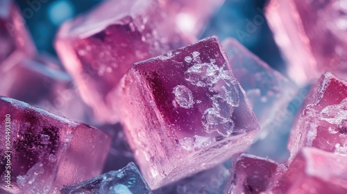Crystalline lyophilized collagen cubes from bovine sources a sought after dietary supplement Magnified at 1 5x image width 23mm photo