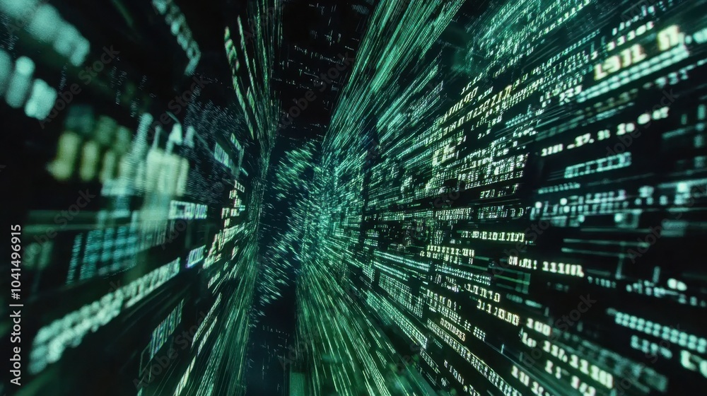 Digital Flow of Data in Abstract Background Digital Flow of Data in Abstract Background