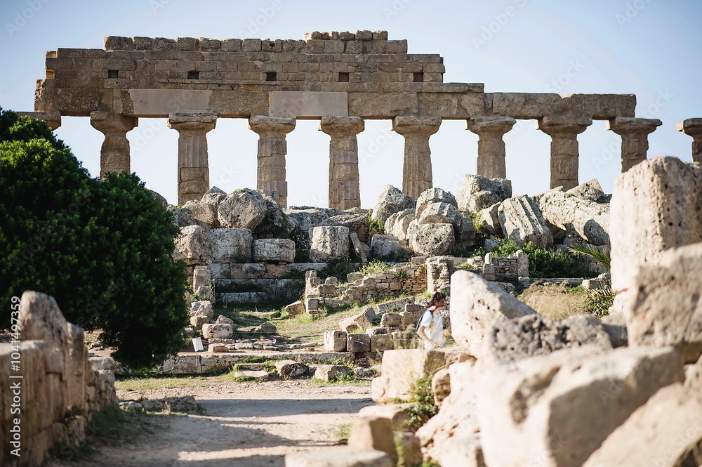 ruins of ancient greek temple in Selinunte in Sicily ruins of ancient greek temple in Selinunte in Sicily