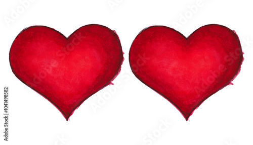 Rotes Herz vor weissem Hintergrund
