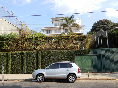 Facade of houses in Brazil  