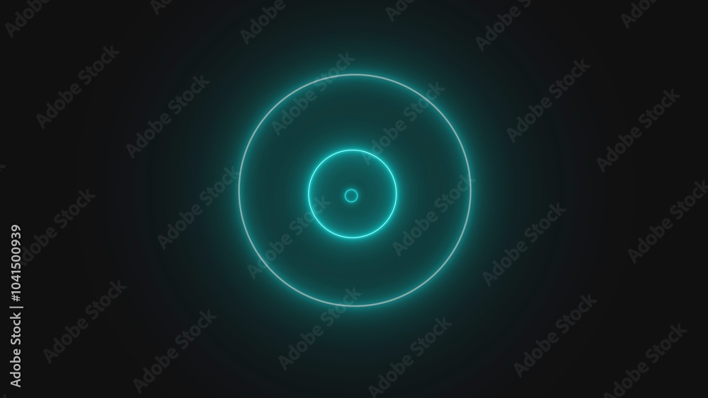 Compact disc blue glowing neon ui ux icon. Glowing sign logo vector Compact disc blue glowing neon ui ux icon. Glowing sign logo vector