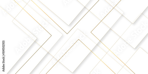 Modern abstract white and gold lines on light grey background. Seamless white geometric lines luxury shapes, vector background. computer geometric digital connection design with gold lines