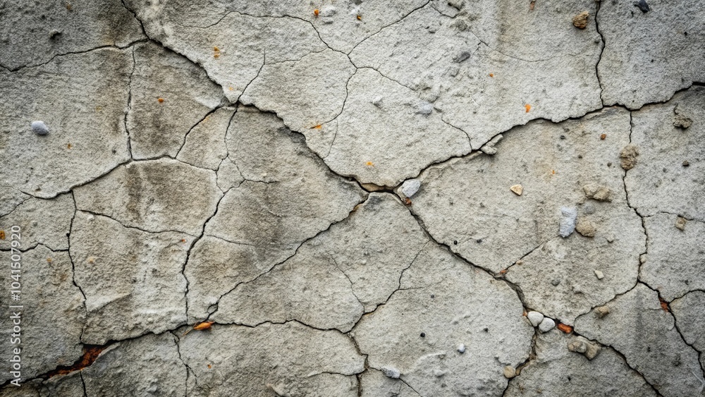 Obraz premium A weathered surface with a network of fissures, revealing the passage of time and the resilience of nature.