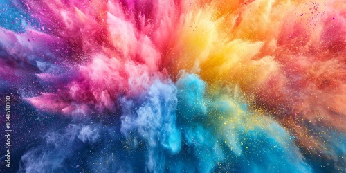 Colorful powder explosion for background