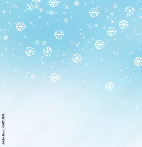 Snowflakes on a blue background design. Wallpaper design