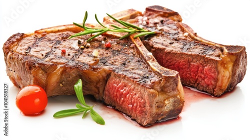 Juicy Grilled Steak with Fresh Herbs and Tomato