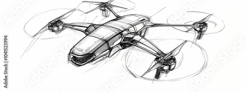 Innovative Drone Prototype Sketch