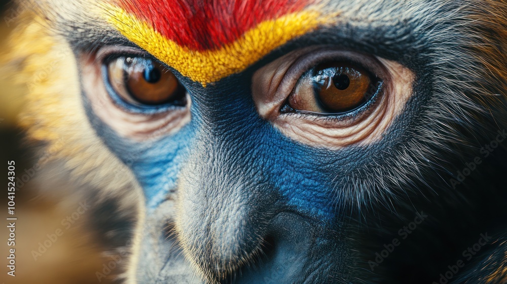 Fototapeta premium Close Up of a Golden Monkey's Face