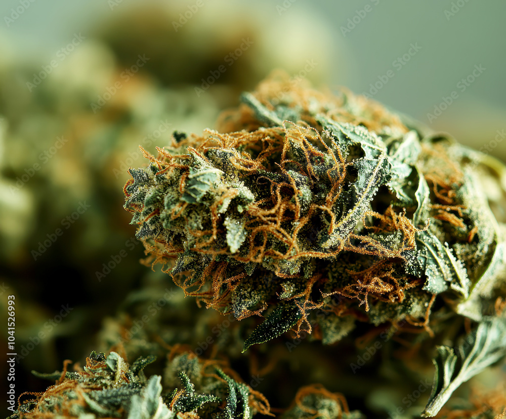 green cannabis flowers in full bloom. AI generative. green cannabis flowers in full bloom. AI generative.