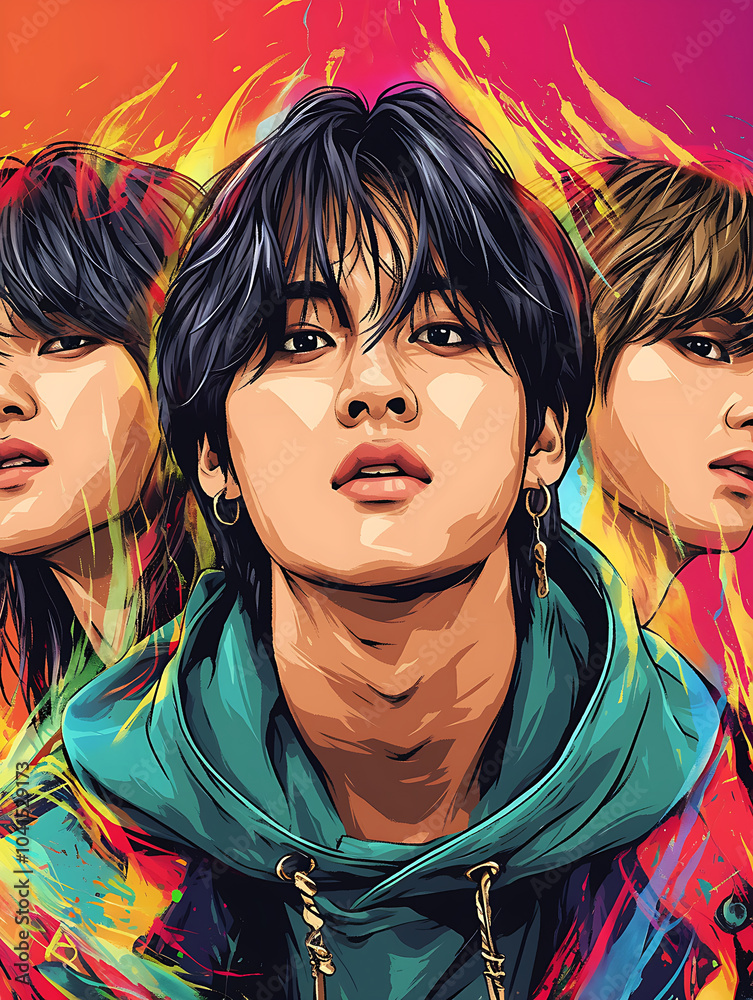 Fototapeta premium K-pop idol illustration