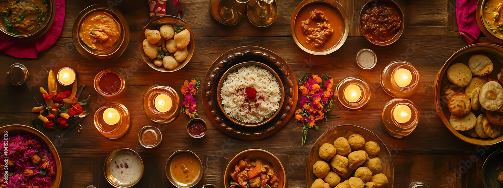 Festive Indian Feast Display Festive Indian Feast Display